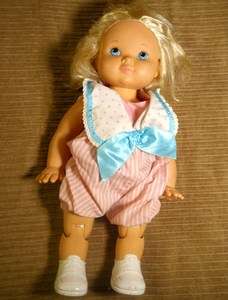 1991 Hasbro Wanna Walk Baby Doll Crawls  