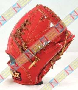 WOODZ Baseball Gloves 11.5 Red {Kip} RHT Free Ship  