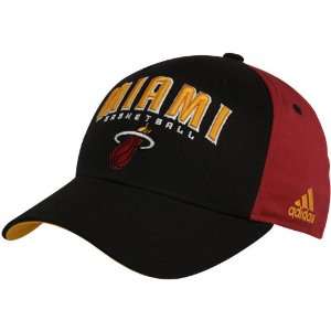  Miami Heat Adidas NBA Structured Adjustable Hat: Sports 