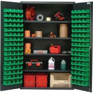   Storage Cabinet with 128 Ultra Bins Bin Color Blue 