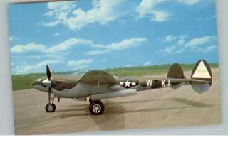 Lockheed P 38L Lightning Fighter Airplane Postcard  