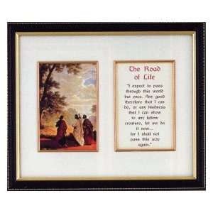  Road to Life Framed Image with Prayer: Home & Kitchen