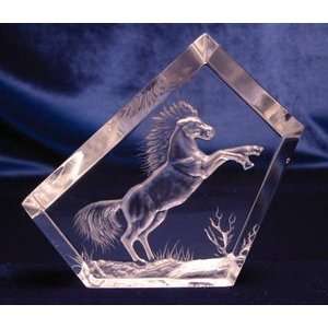    Intaglio Engraved Arabian Stallion Sculpture