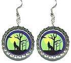 howling wolf halloween bottle cap dangle earrings cap2 $ 6 99 time 