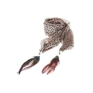  LEOPARD PRINT FEATHER SCARF: Kitchen & Dining