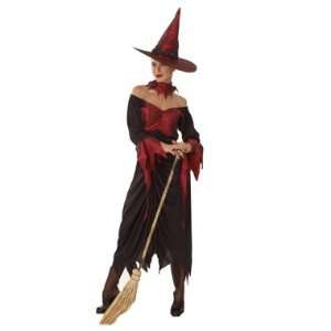    HENBRANDT WICKED WITCH COSTUME, BLACK & RED: Home & Kitchen