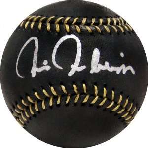  Chris Chambliss Autographed Black Leather Baseball Sports 