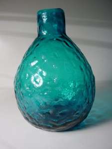 Antique Victorian Cobalt Blue Glass Fire Grenade Hand Blown Witch Ball 