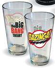 The Big Bang Theory Name Logo and Bazinga Logo Illustrated Pint Glass 