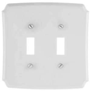   Classic White   2 Toggle Wallplate   CLEARANCE SALE