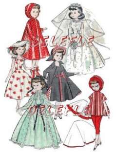 8353 Vintage Doll Wardrobe Pattern 10.5 Miss Revlon  
