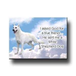  White Shepherd Dog True Friend Fridge Magnet: Everything 