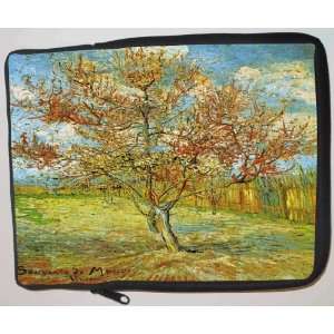  Van Gogh Art Pink Peach Tree Blossom Laptop Sleeve   Note 