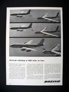 Boeing KC 135 Jet Tanker Prototype Refueling B 52 Bomber 1956 Ad 