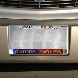  UF/FSU Family Feud Chrome License Plate Frame: Sports 