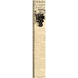 1909 Ad Welchs Grape Juice Chautauqua Westfield   Original Print Ad