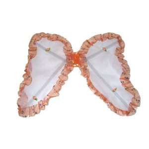  White Chiffon Wings Sequin Lace Trim Fairy Princess Butterfly Angel 