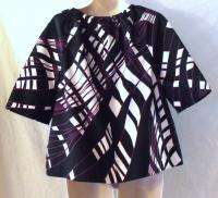 ELLEN TRACY size S Small Black White Purple Cropped Jacket NEW NWOT 