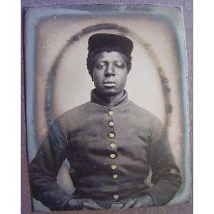   young African American soldier in Union uniform
