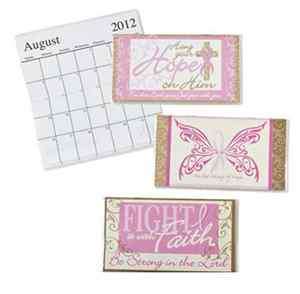 2012 2013)Breast Cancer Pink Ribbon pocket calendar #2  