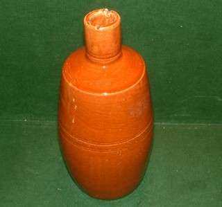 Vintage Stoneware Bottle ~ Unique Top Cork Lock Groves  