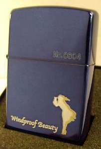 ZIPPO WINDY VARGA GIRL BLUE ION *WINDPROOF BEAUTY* 2002  