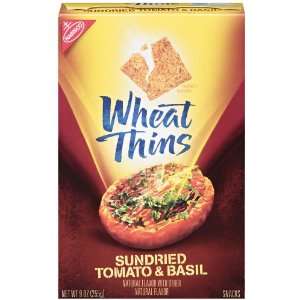 Wheat Thins Sun Dried Tomato Basil Baked Crackers, 9 Ounce:  