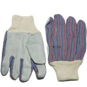 Leather Palm Knit Wrist Work Gloves Dozen: Home 