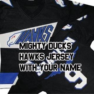 MIGHTY DUCKS JERSEY HAWKS ADAM BANKS #9 OR YOUR NAME JERSEY