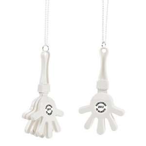  Personalized White Hand Clapper Beaded Necklaces   Novelty 