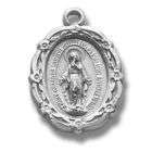 Sterling Silver Miraculous Mary Medal Pendant Saint  
