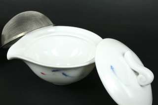 Porcelain Gaiwan & Tea Cups Joyful Fish Free Shipping  