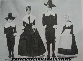 BARBIE Ken 11.5 Doll Colonial Fabric Pattern 5 Familys  