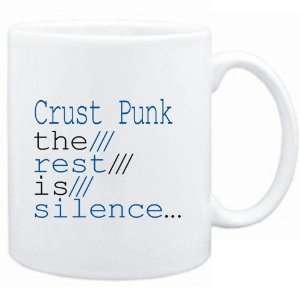  Mug White  Crust Punk the rest is silence  Music 