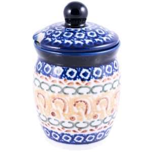  Polish Pottery Jam / Spice Jar 4 1/4 H x 3 W Kitchen 