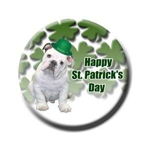 English Bulldog St Patricks Pin Badge No 3