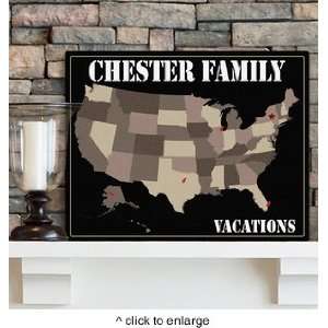  Personalized Earth Tones Family Travel Map: Everything 