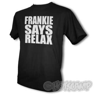 Frankie Says Relax Mens Black T Shirt 80s Fancy Dress  