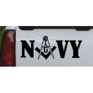 Black 26in X 10.1in    Masonic Freemason Navy Military Car Window Wall 