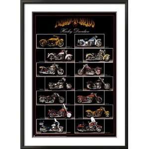  Motorcycle   Harley Davidson Photography Framed Poster 