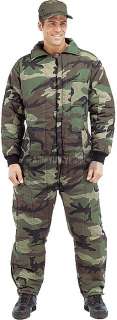 Woodland Camouflage Heavily Insulated Coverall Jumpsuit  