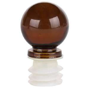  Amber Glass Bottle Cork Topper: Home & Kitchen