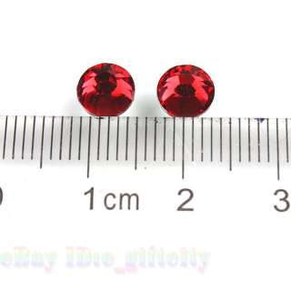   New Applique Red Stick on Flatback Resin Embellishments 6mm  