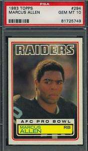 1983 TOPPS MARCUS ALLEN RC PSA 10 RAIDERS HOF [749]  