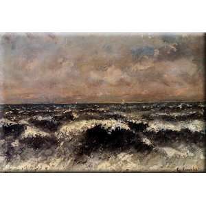   Marine 30x21 Streched Canvas Art by Courbet, Gustave