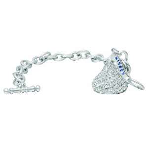 Hersheys Kiss Jewelry Sterling Silver with CZ Large Flat Back Shaped 