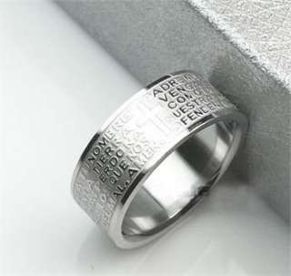 Fashion Cool Nice Exquisite silver Color Cross Bible Ring HOT great 