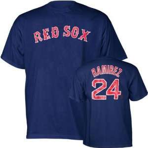  Manny Ramirez (Boston Red Sox) Name and Number T Shirt 