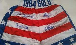 1984 Boxing Olympic Gold Medal Signed Trunks Whitaker +  
