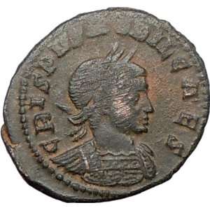 CRISPUS Caesar 317AD Very Rare Authentic Ancient Roiman Coin Mars War 